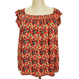 Melloday Orange Blossom Stretch Blouse